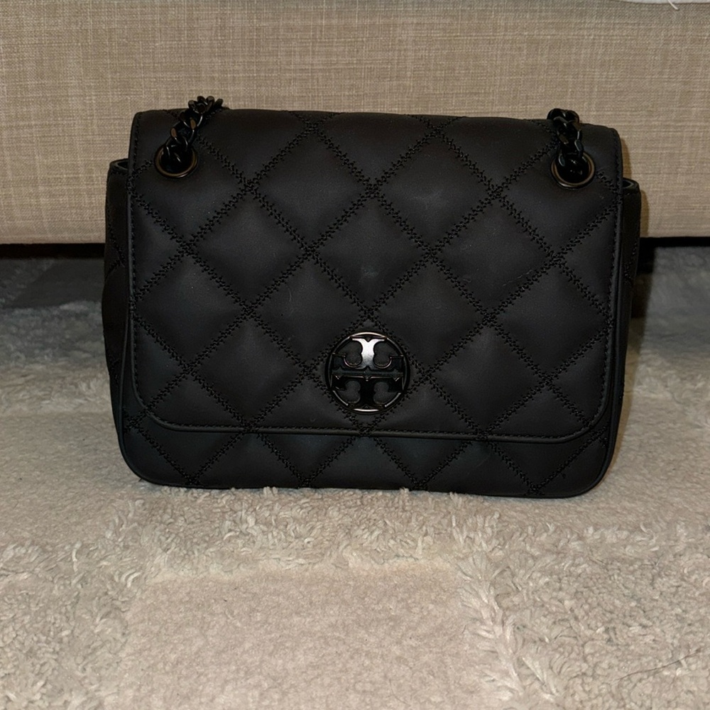 Tory Burch Willa matte black shoulder/crossbody bag
